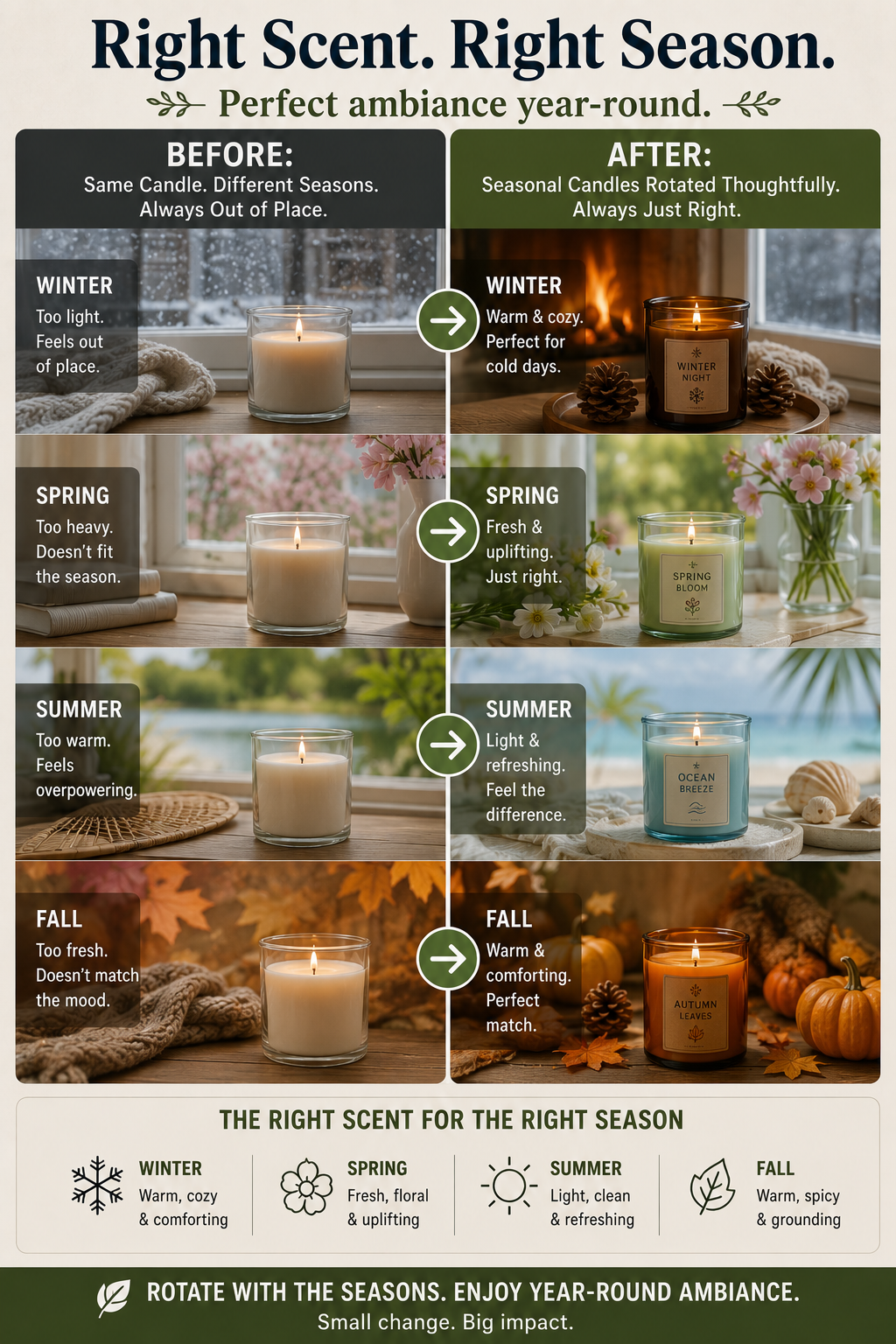 Seasonal Scent Guide: Which Candles to Burn in Every Season