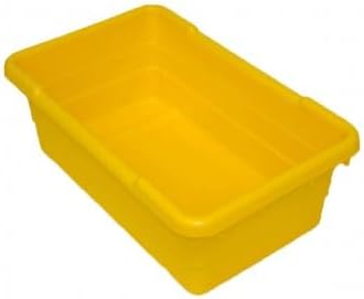 ULTRASOURCE Food Approved Bus Totes/Meat Lug (6 Pack, Yellow)