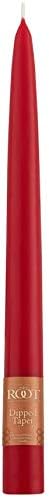 Root Candles Unscented Dinner Candles Premium Beeswax Blend Boxed Candle Set, 9-Inch, Red, 12-Count