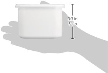 Noda Horo Square White Enamel Stockpot (M) Imported From Japan (One Pack)