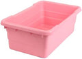 ULTRASOURCE Food Approved Bus Totes/Meat Lug (4 Totes and 4 Frosted Lids, Pink)