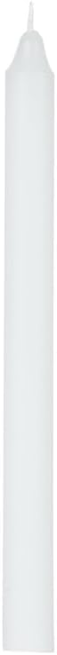 Welburn Veda&Co™ Church Candles, Household, Emergency - Pack of 48, 16mm x 8" (7 Hours Burn Time), 100% Fully Refined Paraffin Wax, for Memorial, Christmas Eve, Shabbat (White)