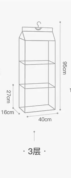 Space-Saving Wall Hanging Handbag Organizer - Non-Woven Tote Storage Bag with Mesh Pocket & Hook - Perfect Closet Solution for Handbags, 120x40cm, Stylish & Functional