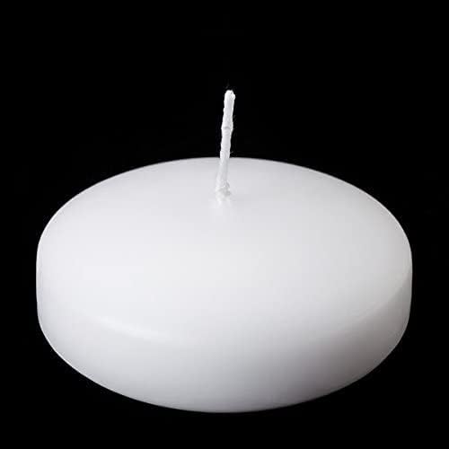 D'light Online Floating Candles Bulk Pack for Events, Weddings, Spa, Home Decor, Special Occasions and Holiday Decorations (Large - 3" (Set of 3), White)
