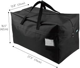 iwill CREATE PRO Pack of 2, 100L Large Size Ornament Festival Decoration Storage Bags, Good for Gift Wrapped Items, Moving Organizer Bags, Short Trip Tote Bags, Black