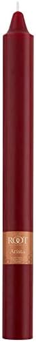 Root Candles Unscented Dinner Candles Premium Beeswax Blend Boxed Candle Set, 9-Inch, Garnet, 12-Count