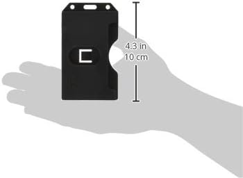 Heavy Duty 2-Sided Rigid Multi Card Holder - Hard Plastic Vertical ID Badge Holders for 2 Standard or Thick Prox Cards, Fuel Card, CAC, Work Badge by Specialist ID, Sold Individually (Black)