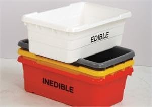 ULTRASOURCE Food Approved Bus Totes/Meat Lug (6 Pack, Red Inedible)