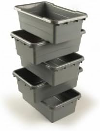 ULTRASOURCE Food Approved Bus Totes/Meat Lug (6 Pack, Yellow)