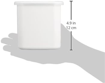 Noda Horo Square White Enamel Stockpot (L) Imported From Japan