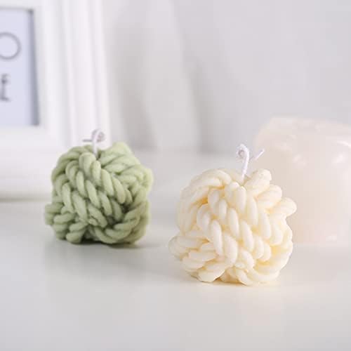 2-Pack Silicone Molds: 3D Candle Molds, Yarn Ball Molds (Coarse & Fine), Fondant Mold for Candle & Baking