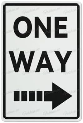 One Way Right Wall Art Decor Public Vintage Retro Aluminum Metal Sign Plaque 8X12 Inch