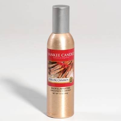 Yankee Candle Concentrated Air Freshener Room Spray, Odor Eliminator for Home, Bathroom, Sparkling Cinnamon, 1.5 Oz (Pack of 1)
