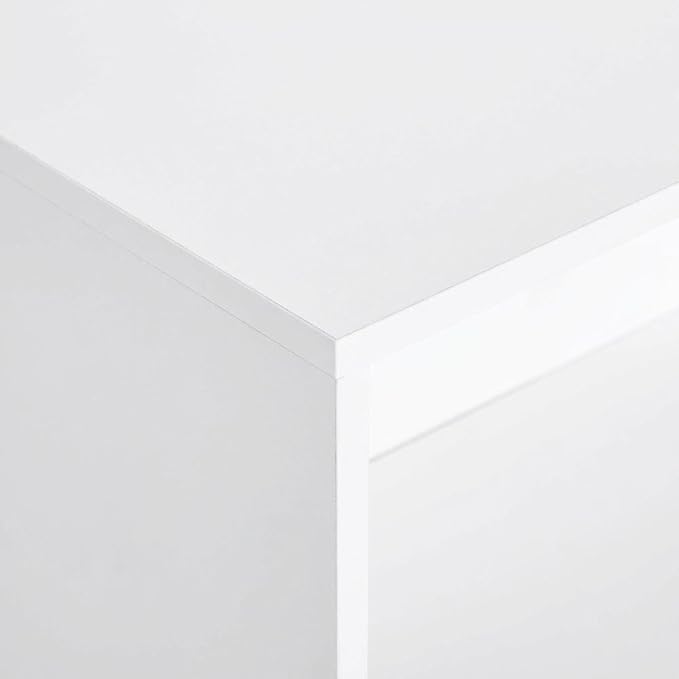 Furnifact White 3-Shelf Bookcase with Spacious Shelves, Durable Material, Modern Design, Ideal for Living Room, Office, or Bedroom Storage
