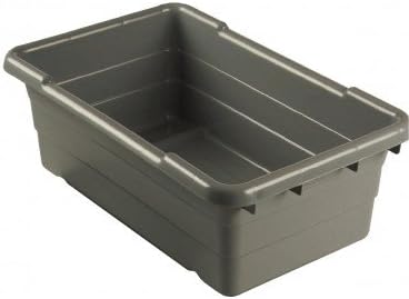 ULTRASOURCE Food Approved Bus Totes/Meat Lug (4 Totes and 4 Frosted Lids, Gray)