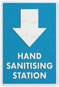 Hand Sanitising Station Sign Wall Art Decor Public Vintage Retro Aluminum Metal Sign Plaque 8X12 Inch