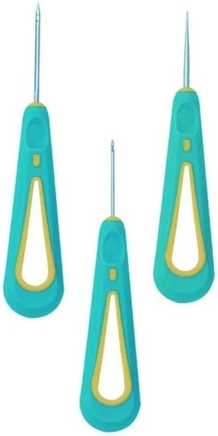 3 Pcs Green Candle Making Punch Needle Tool Set, Round Hole Cone Hand Drills Punch Needle Candles Wick Tools for DIY Silicone Mould Making Punch Candle Making,Round Hole Punch Wicking Needle Tools