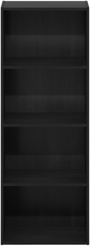 Furnifact Blackwood 4-Tier Open Shelf Bookcase, Sturdy Wood Construction, Modern Design, Suitable for Living Room, Office, and Library Storage
