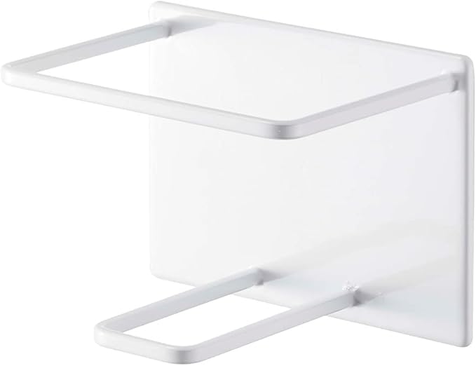 Yamazaki 5508 Magnetic Bathroom Tube & Bottle Holder, Large, White, Approx. 4.3 x 3.2 x 4.3 inches (11 x 8.2 x 11 cm), Tower Floating Storage, Shampoo, Body Soap Holder, Bathroom Storage