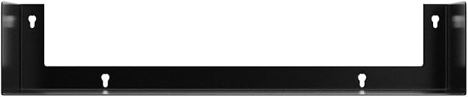 Wallniture Bali Black U Shape Floating Shelves for Wall, CD DVD Storage Shelves and Metal Bookshelf Set of 6