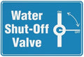 Water Shut Off Valve Sign 12”X8” Metal Signs Aluminum Sign Pre-Drilled Holes For Easy Mounting Indoor Or Outdoor Use For Fence Door Or Gate