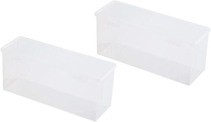 Large Capacity 2800ml Food Storage Container Set of 2, Refrigerator Vegetable Fruit Box with Egg Holder and Bread Keeper for Kitchen Fresh Keeping