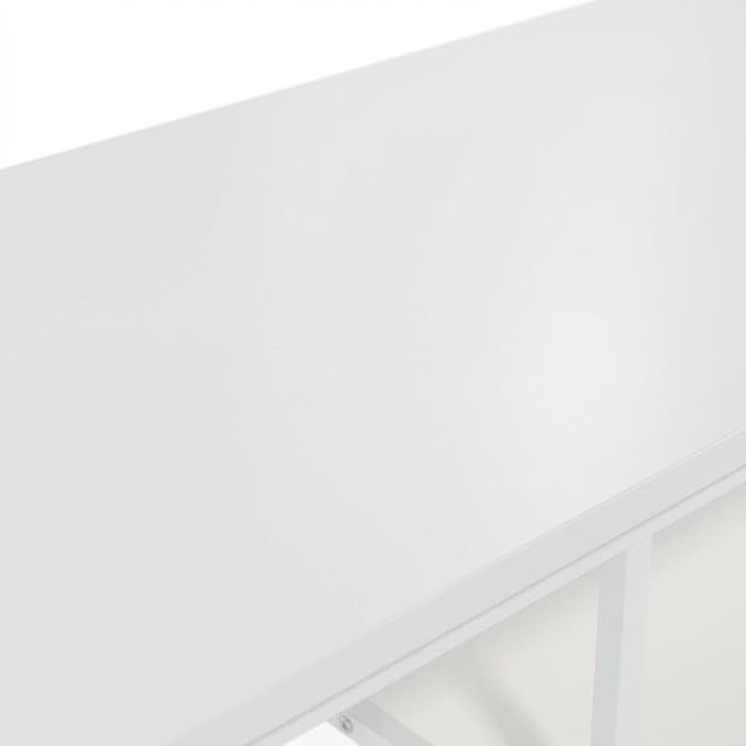 Furnifact White Modern Lifestyle TV Stand for 50 Inch TVs, Solid Rubberwood and Walnut Veneers, Durable Construction, Stylish Storage Solution