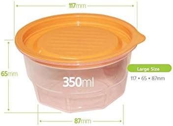 KEEPBOB 8 Piece Rice and food saving container/microwave safe/freezer safe/BPA free (Large)