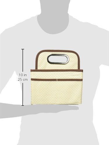 Delta Children Portable Nursery Caddy - Essential Lightweight Storage Bin with Multiple Compartments - Easy Storage/Organization Solution, Beige