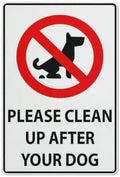 Metal Wall Art Decor Please Clean Up After Your Dog 8X12 Inch Rust Free Aluminum Easy To Read & Sturdy Keep Out Outdoor Metal Signs For Home Farm Yard