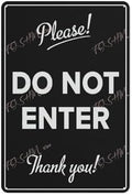 Metal Tin Sign Please Do Not Sign Indoor & Outdoor Use Safety Warning Sign 12""X8"", Acrylic10