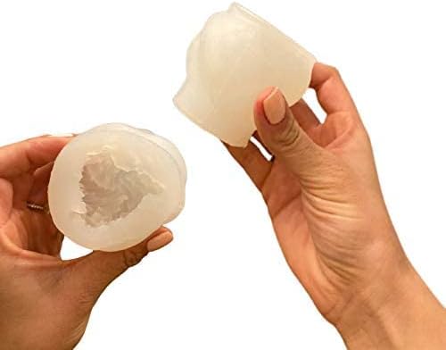 2-Pack Silicone Molds: 3D Candle Molds, Yarn Ball Molds (Coarse & Fine), Fondant Mold for Candle & Baking