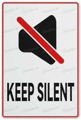 Keep Silent Aluminum Metal Warning Sign Uvresistance Waterproof Easy To Install For House And Business 12"X8"