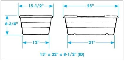 ULTRASOURCE Food Approved Bus Totes/Meat Lug (6 Pack, Black)