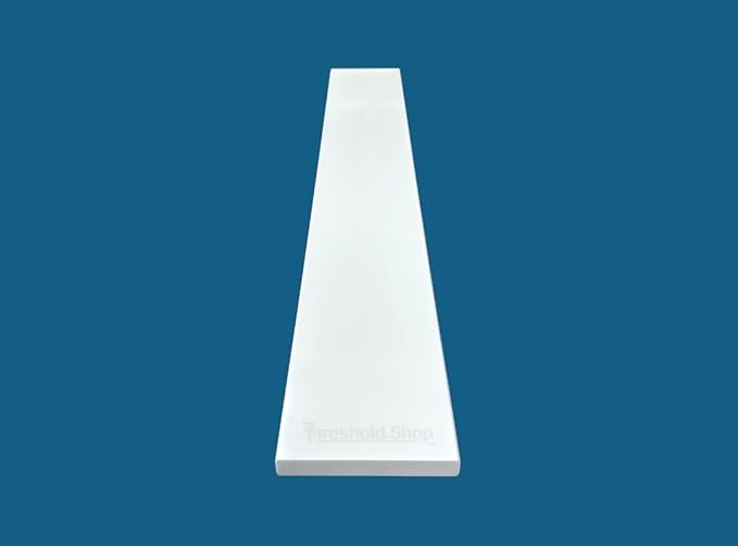Super White Engineered Marble Threshold for Shower Curb, Bathroom Vanity Backsplash, Window Sill, Door Transitions (5" x 36")