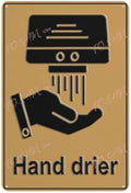 Placards Of Metal Toilet Rest Room Hand Drier Dryer Indoor & Outdoor Use Safety Warning Sign 12""X8"", Acrylic5