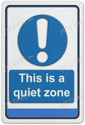 Retro Tin Sign This Is A Quiet Zone Indoor & Outdoor Use Safety Warning Sign 12""X8"", Acrylic4