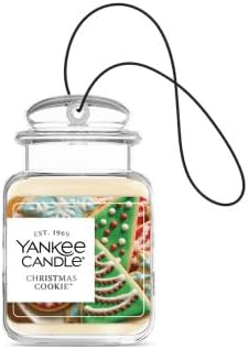 Yankee Candle Car Jar Ultimate Hanging Air Freshener, 3-Pack Set (Sparkling Cinnamon, Christmas Cookie, Balsam & Cedar) – Up to 90 Days of Fragrance (Variety Pack)