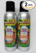 Smoke Odor Exterminator 198 gm/ 7 oz Large Spray Hippie Love Set of Two Cans.