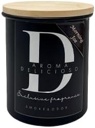 Aroma Delicioso Odor Eliminating Scented Candle - Morning Joe (Warm Vanilla Scent 8oz Candle Burns 40 to 60 Hours & eliminates Smoke Odor)