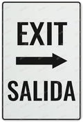 Exit With Arrow Right Aluminum Sign Indoor & Outdoor Use Sign 12X8 Inch, Matel6