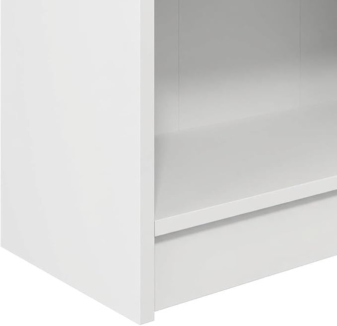 Furnifact White Bookcase with Modern Design, Sturdy Wooden Construction, Elegant Storage Solution, Ideal for Home or Office Organization