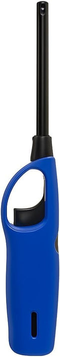 Multipurpose Refillable BBQ Lighter for Grilling, Camping, Fireplace, Candles, Kitchen Use, Long Reach Safety Flame Control, Blue, 1 Unit