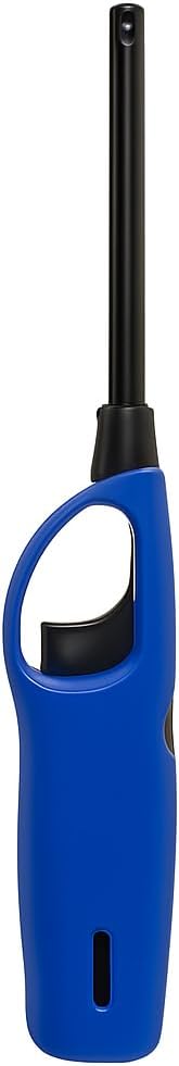 Multipurpose Refillable BBQ Lighter for Grilling, Camping, Fireplace, Candles, Kitchen Use, Long Reach Safety Flame Control, Blue, 1 Unit