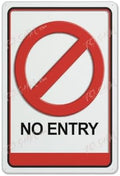 Vintage Tin Sign No Entry Indoor & Outdoor Use Safety Warning Sign 12""X8"", Acrylic4