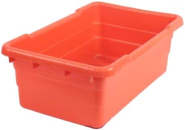 ULTRASOURCE Food Approved Bus Totes/Meat Lug (6 Pack, Orange)