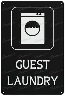 Guest Laundry Aluminum Metal Warning Sign Uvresistance Waterproof Easy To Install For House And Business 12"X8"