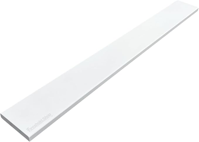 Super White Engineered Marble Threshold for Shower Curb, Bathroom Vanity Backsplash, Window Sill, Door Transitions (4" x 36")