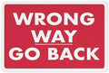 Aluminum Sign Vintage Aluminum Poster Wrong Way Go Back 12"X8" Aluminum Warning Signs For Property Business Yard House Office