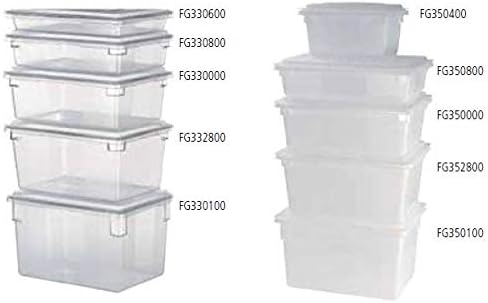 Rubbermaid Commercial Products Food Storage Box/Tote for Restaurant/Kitchen/Cafeteria, 2 Gallon, White (FG350700WHT) (Pack of 2)